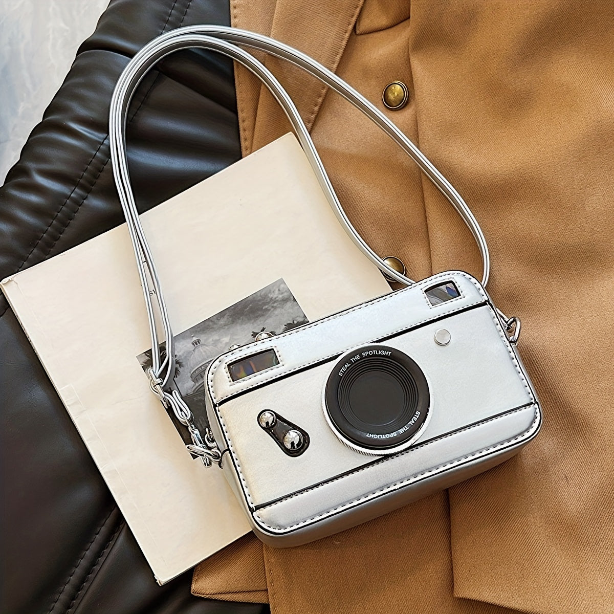 Fashion Camera Shape Shoulder Bag - Casual Square Crossbody Bag